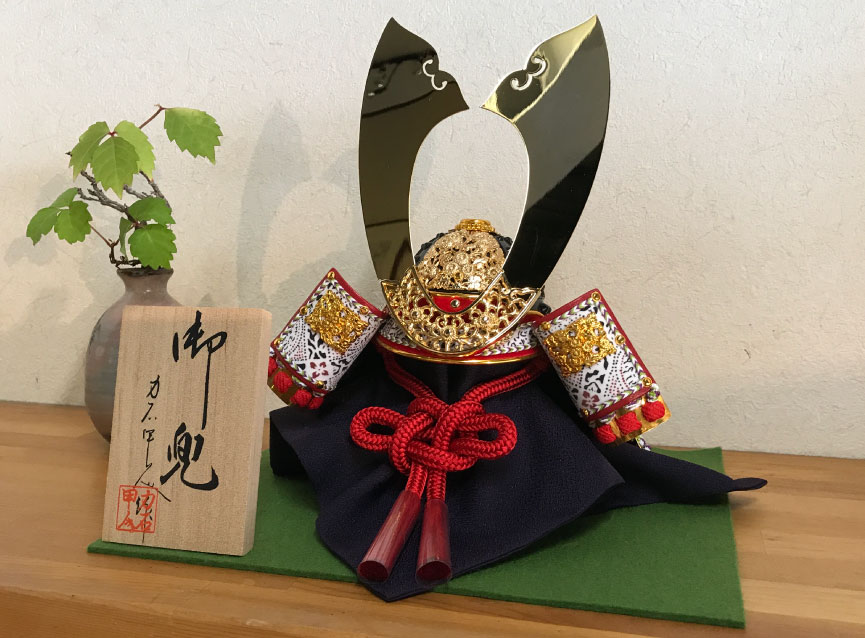 五月人形　兜　２つセット　力石甲人作　日本人形